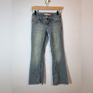 Aeropostale Kailey skinny flare Women's med wash Blue Jeans vintage Y2K 0 short